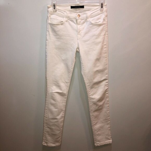 J Brand Mid Rise Rail Denim White Skinny Jeans In Blanc Size 25 Style 8112C028 - Picture 4 of 10